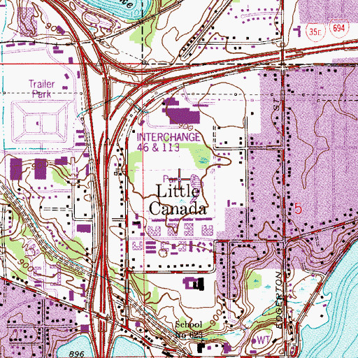 Topographic Map of Pioneer Park, MN