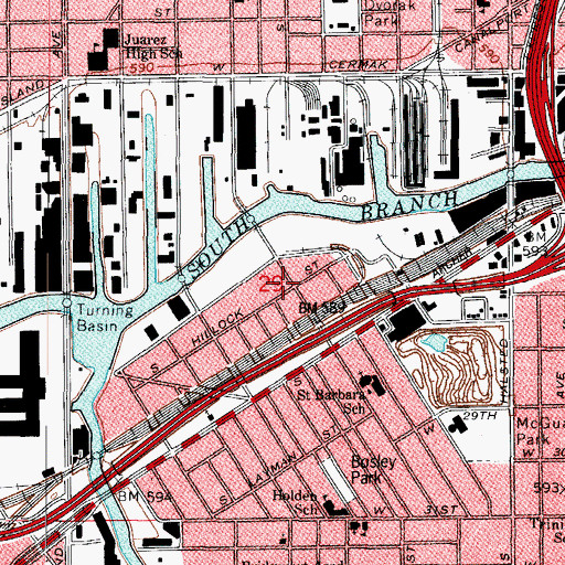 Topographic Map of Chicago Engine Company 28, IL