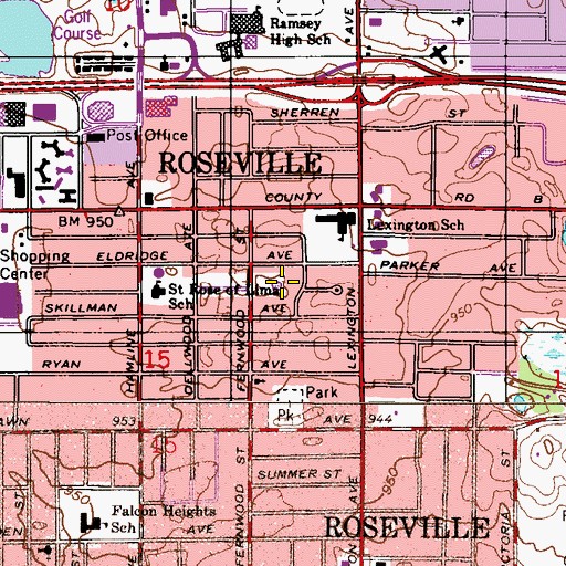 Topographic Map of Mayflower Park, MN