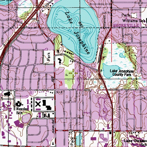 Topographic Map of Cottontail Park, MN