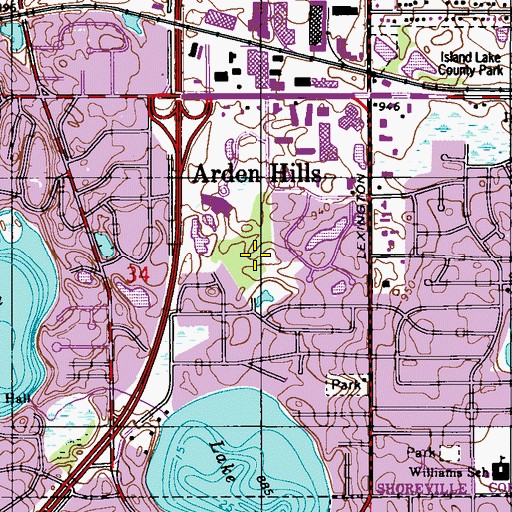 Topographic Map of Crepeau Nature Preserve, MN