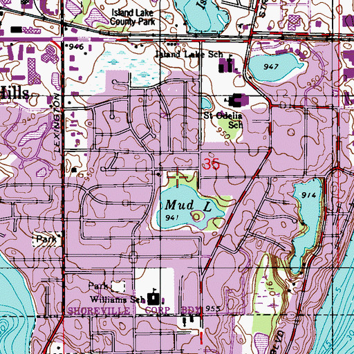 Topographic Map of Lake Judy Park, MN