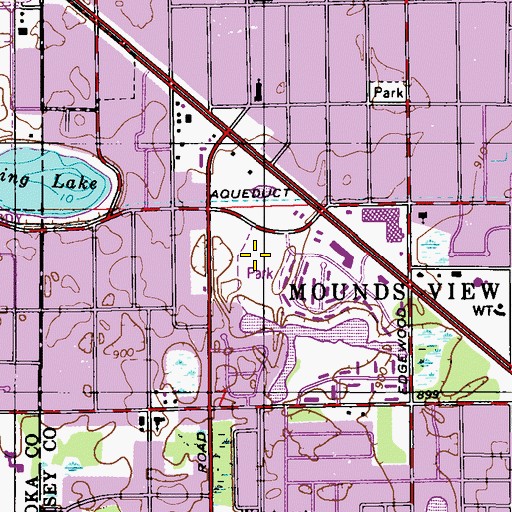 Topographic Map of Silver View Park, MN