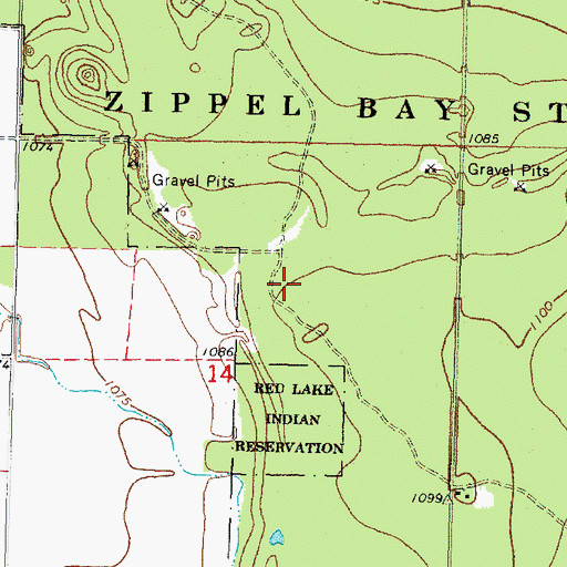 Topographic Map of Angler's Campground, MN