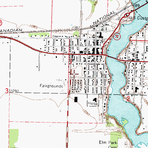 Topographic Map of Bethlehem Lutheran Church, MN