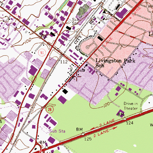 Topographic Map of Christian Fellowship Church, NJ