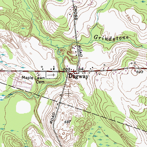Topographic Map of School Number 12 (historical), NY