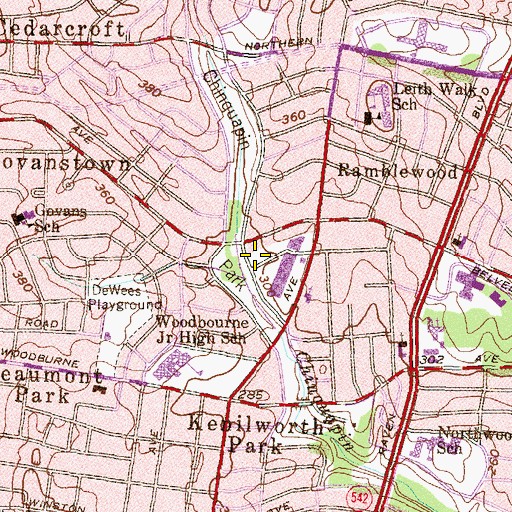 Topographic Map of Baltimore City Fire Station 8, MD