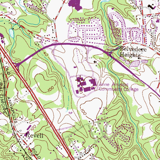 Topographic Map of Jenkins Gymnasium, MD