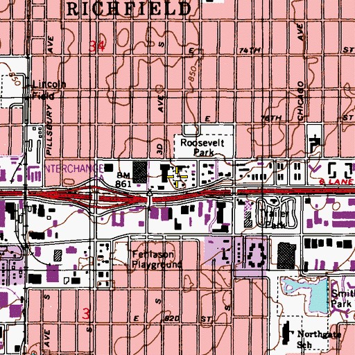 Topographic Map of Church of the Assumption Catholic Cemetery, MN