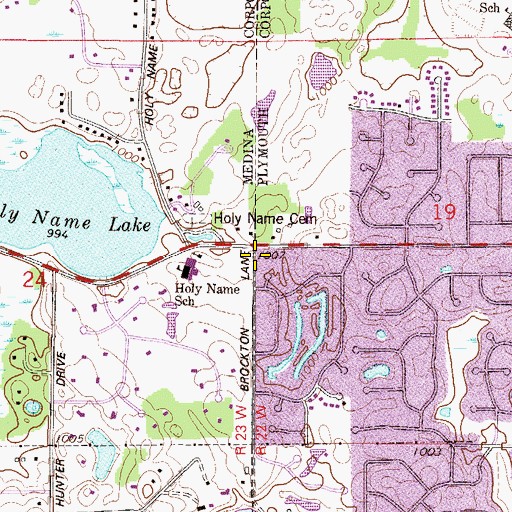 Topographic Map of Ditter Post Office (historical), MN