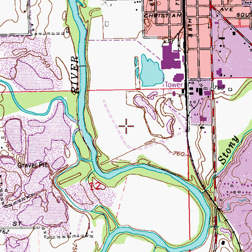 Topographic Map of Noblesville Landfill, IN