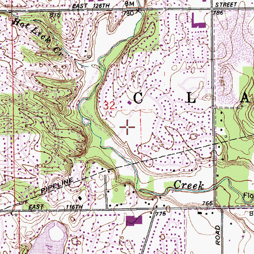 Topographic Map of Brookshire Golf COurse, IN