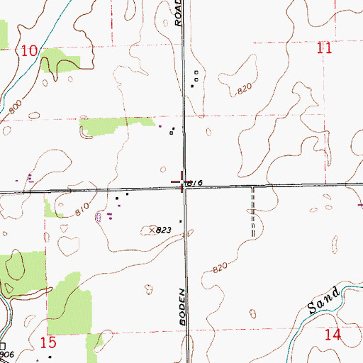 Topographic Map of School Number 10 (historical), IN