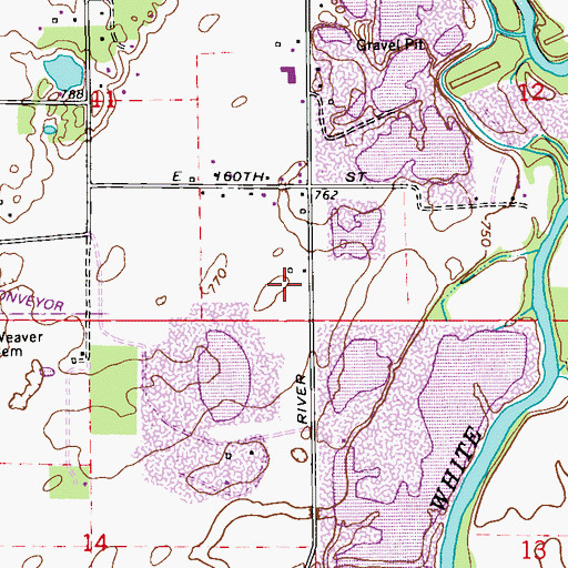 Topographic Map of School Number 6 (historical), IN