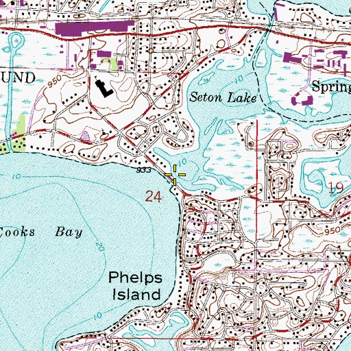 Topographic Map of Emerald Lake Bridge, MN