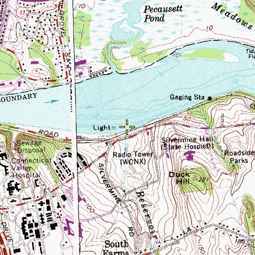 Topographic Map of Reservoir Brook, CT