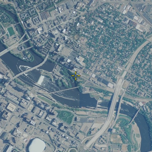 Aerial/Satellite Image of Hennepin Island Park, MN