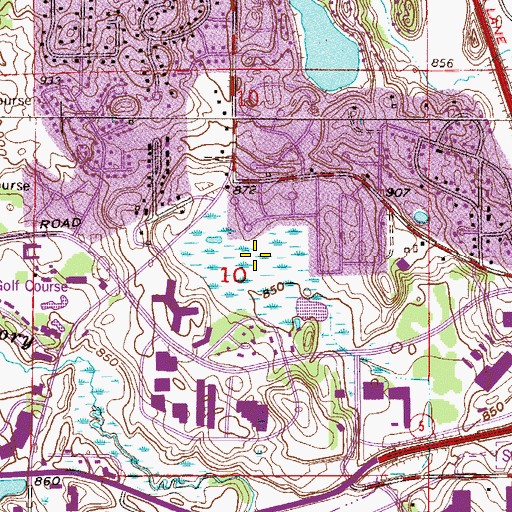 Topographic Map of Willow Park, MN