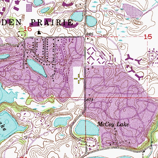 Topographic Map of Pheasant Woods Park, MN