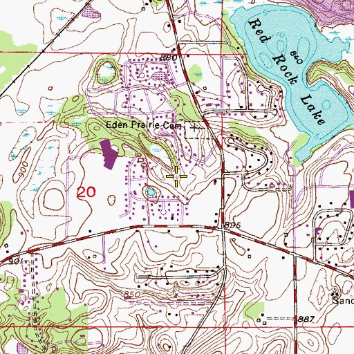 Topographic Map of Pioneer Park, MN