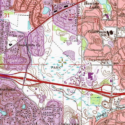 Topographic Map of Bredesen Park, MN
