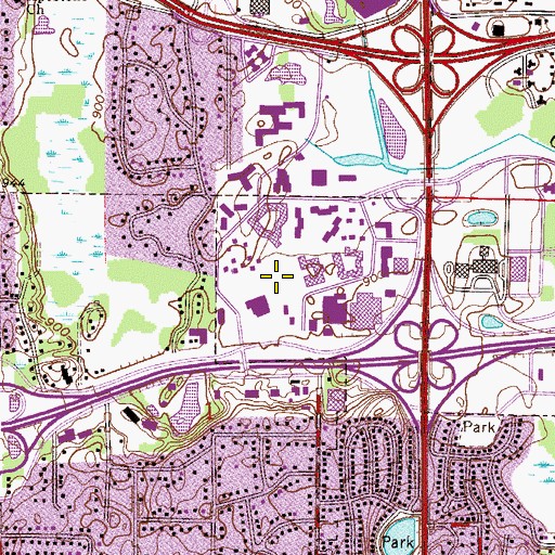 Topographic Map of Shelard Park, MN