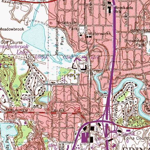 Topographic Map of T Lee Todd Park, MN