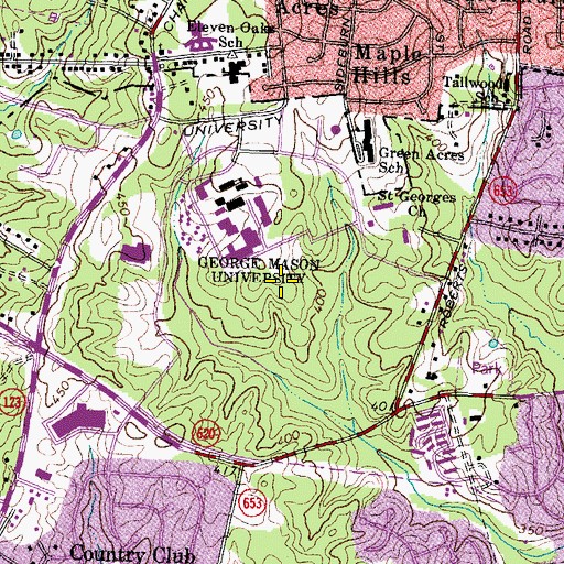 Topographic Map of Science and Tech I Building, VA