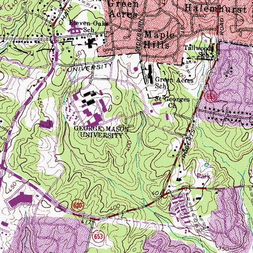Topographic Map of Student Union II Building, VA