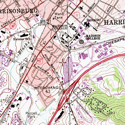 Topographic Map of Greek Row, VA