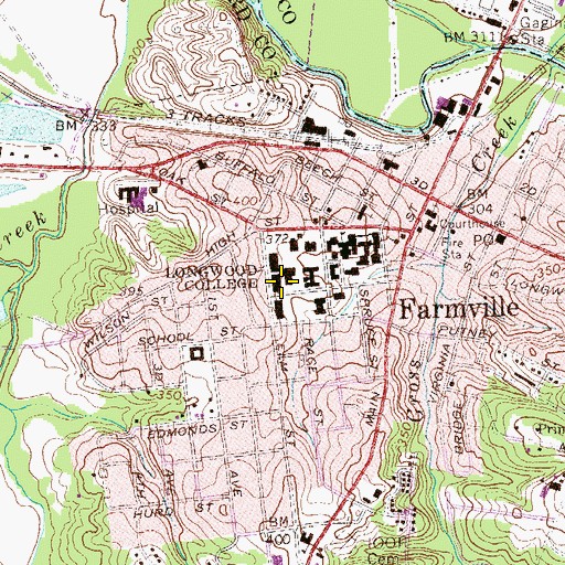 Topographic Map of Stevens Science Center, VA