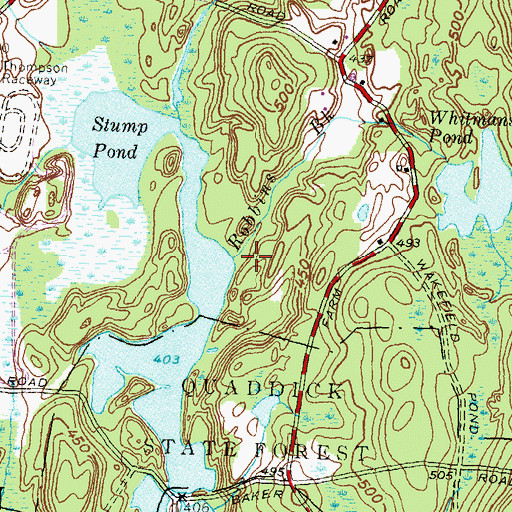Topographic Map of Robbins Brook, CT