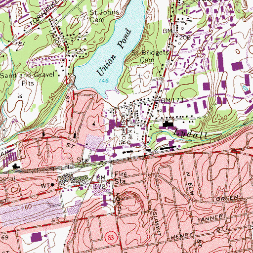 Topographic Map of Robertson Park, CT
