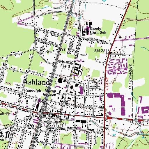 Topographic Map of Alpha Gamma Delta House, VA