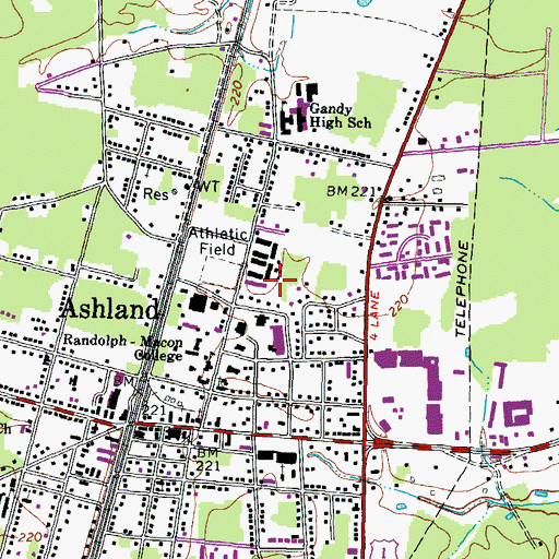 Topographic Map of Flippo Townhouse, VA