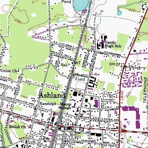 Topographic Map of Kappa Sigma House, VA