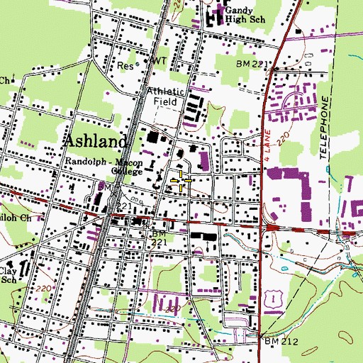 Topographic Map of Mabry House, VA