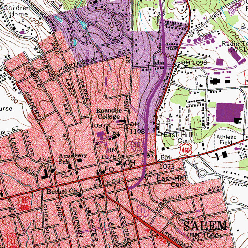 Topographic Map of Doctor Luther A Fox Hall, VA