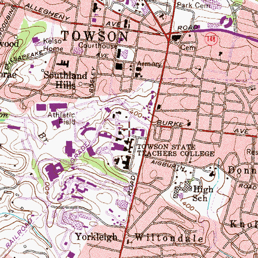 Topographic Map of Glen Esk Building, MD