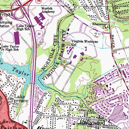 Topographic Map of Women of Wesleyan Greenhouse, VA