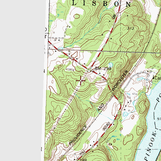 Topographic Map of Ross Hill, CT