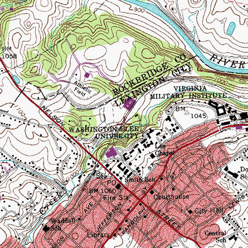 Topographic Map of Woods Creek Apartments, VA
