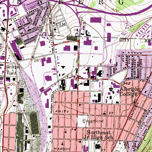 Topographic Map of Richmond Corporate Center, PA
