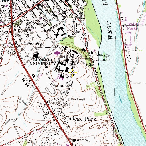 Topographic Map of Lambda Chi Alpha, PA
