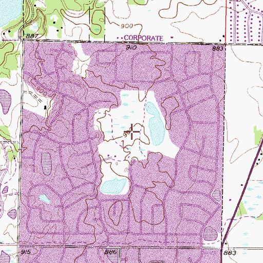 Topographic Map of Boundary Creek Park, MN