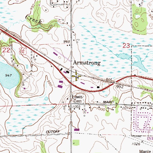 Topographic Map of Faith Community Church, MN