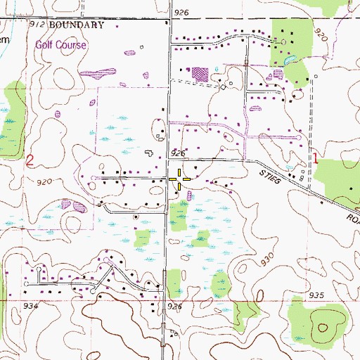 Topographic Map of Hope Community Church, MN