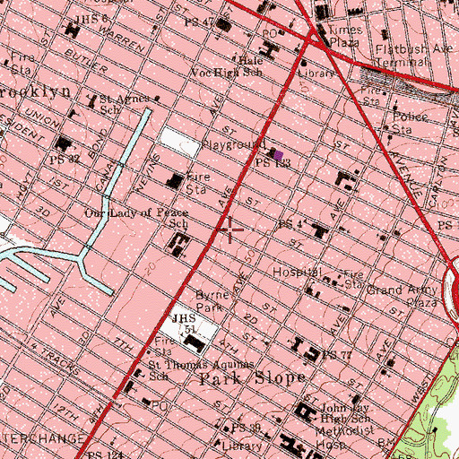 Topographic Map of New York City Public Bath Number 7 (historical), NY