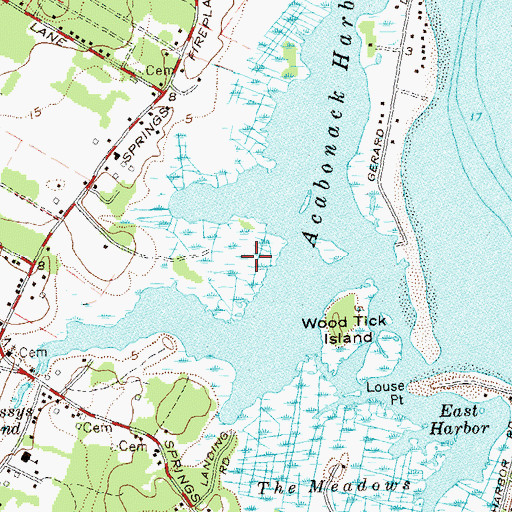 Topographic Map of Merrill Lake Sanctuary, NY